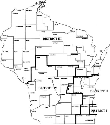 Court of Appeals District Map