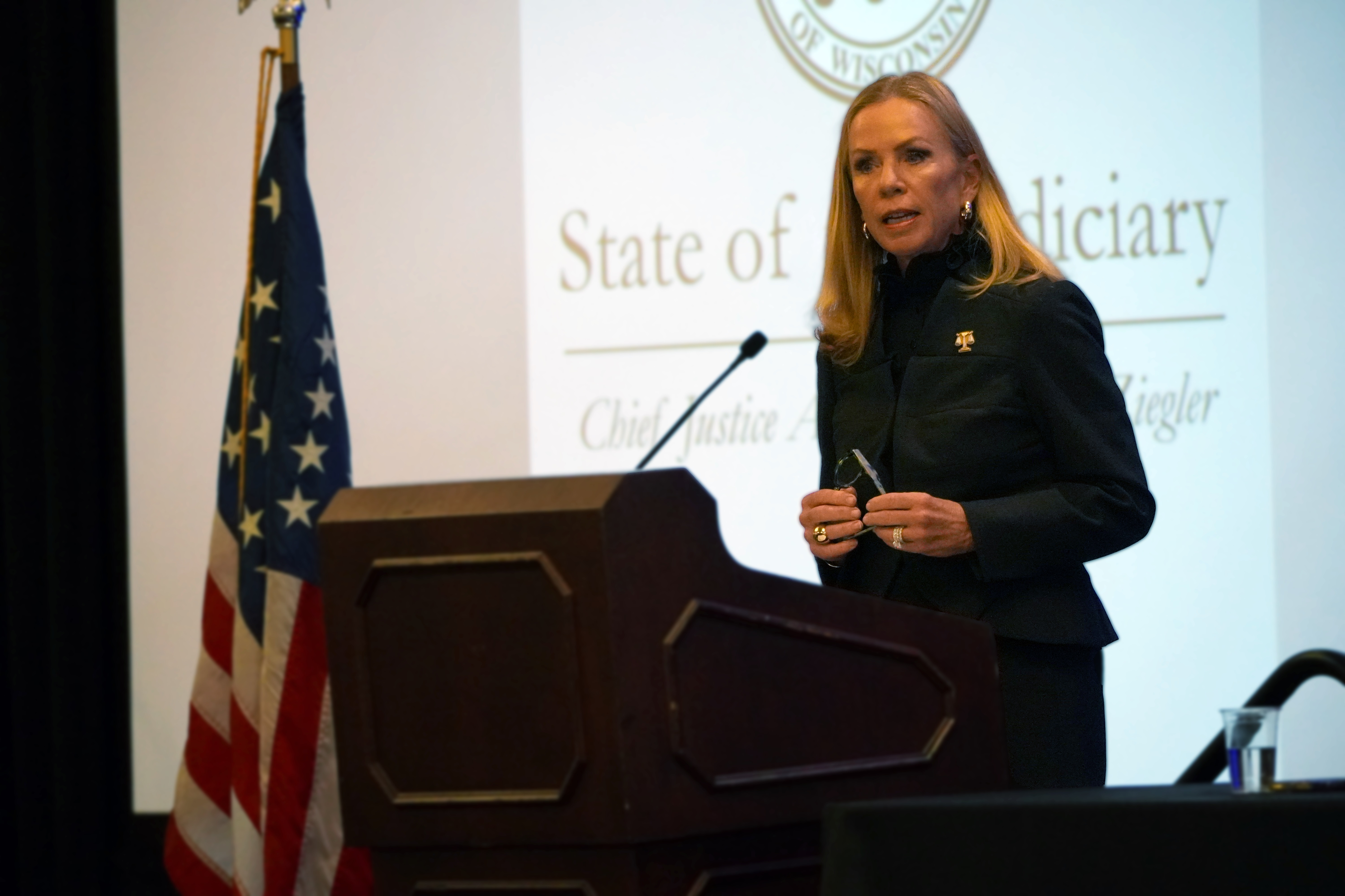 Chief Justice Annette Kingsland Ziegler delivered her State of the Judiciary address on Nov. 13 in Elkhart Lake, WI.