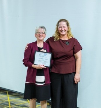 Eau Claire County Clerk of Court Susan Schaffer and WCCCA President Stacy Kleist